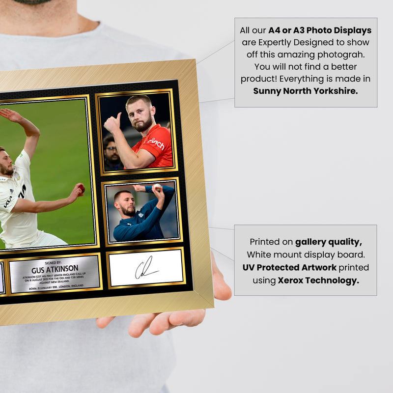 Gus Atkinson - Signed Autographed Cricket Star Print