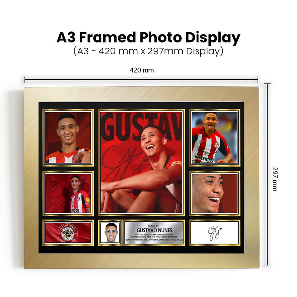 Gustavo Nunes Printed Signature Football Poster Print