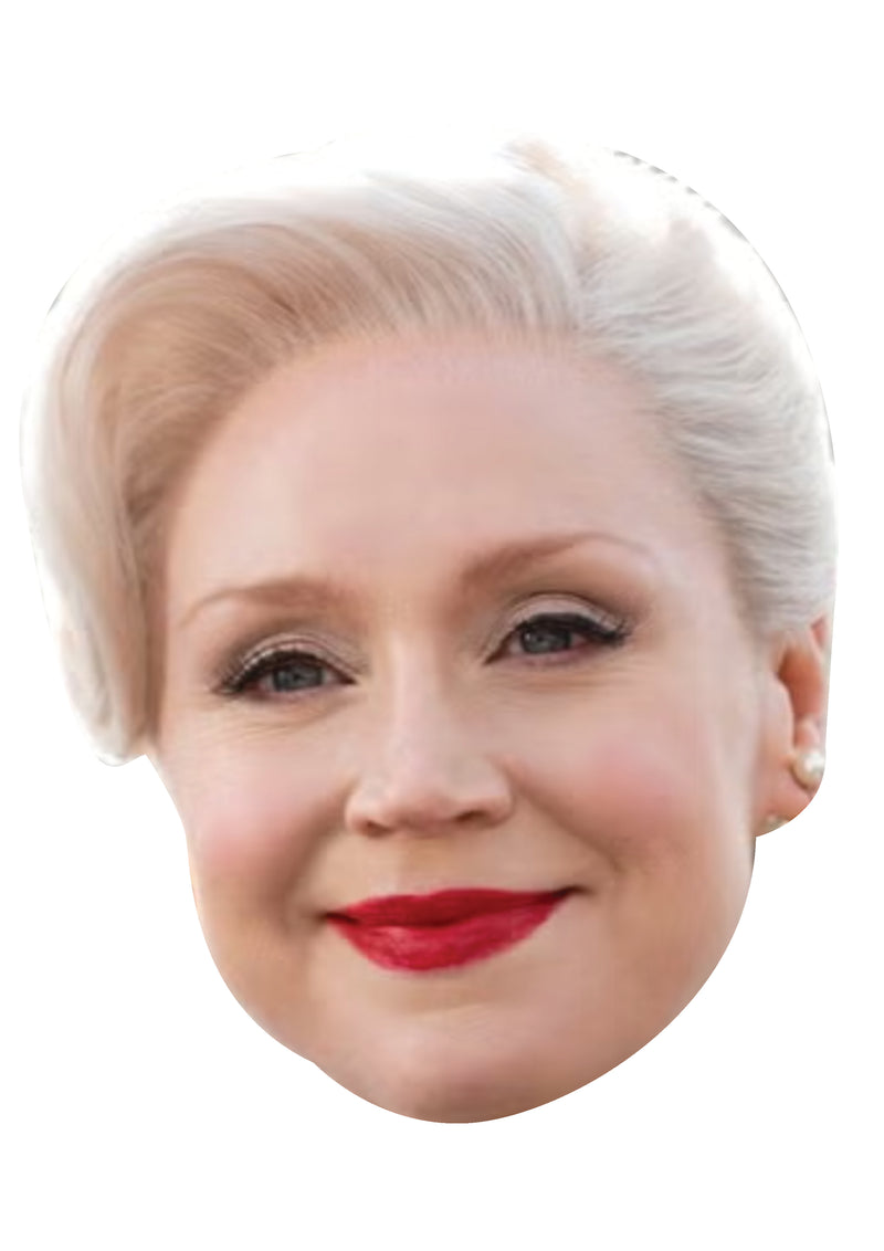 Gwendoline Christie - Larissa Weems -  Wednesday Celebrity Face Mask Fancy Dress Cardboard Costume Mask