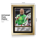 Hannah Hampton Printed Signed Poster Print – England Lionesses Goalkeeper Trophy Celebration Wall Art – Autograph Style Football Memorabilia Collectible