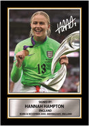 Hannah Hampton Printed Signed Poster Print – England Lionesses Goalkeeper Trophy Celebration Wall Art – Autograph Style Football Memorabilia Collectible