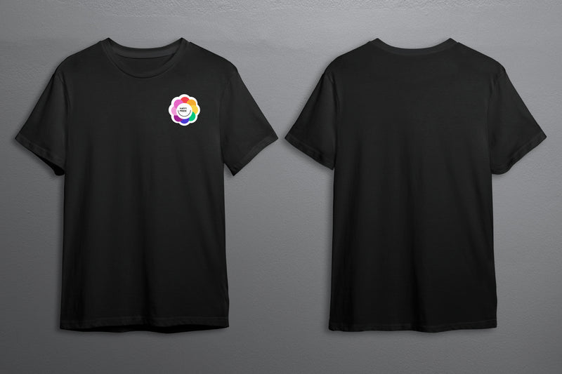 Happy Pride Flower LGBTQ+ T-Shirt Unisex - Pride Month - Pride March - LGBTQ+ Clothing-Rainbow Tee-Gay Pride T-Shirt- Black White Tee