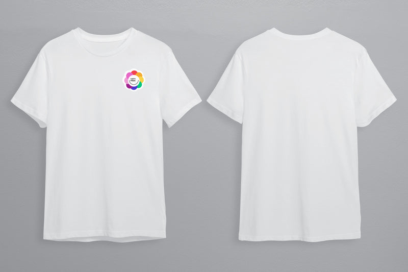 Happy Pride Flower LGBTQ+ T-Shirt Unisex - Pride Month - Pride March - LGBTQ+ Clothing-Rainbow Tee-Gay Pride T-Shirt- Black White Tee
