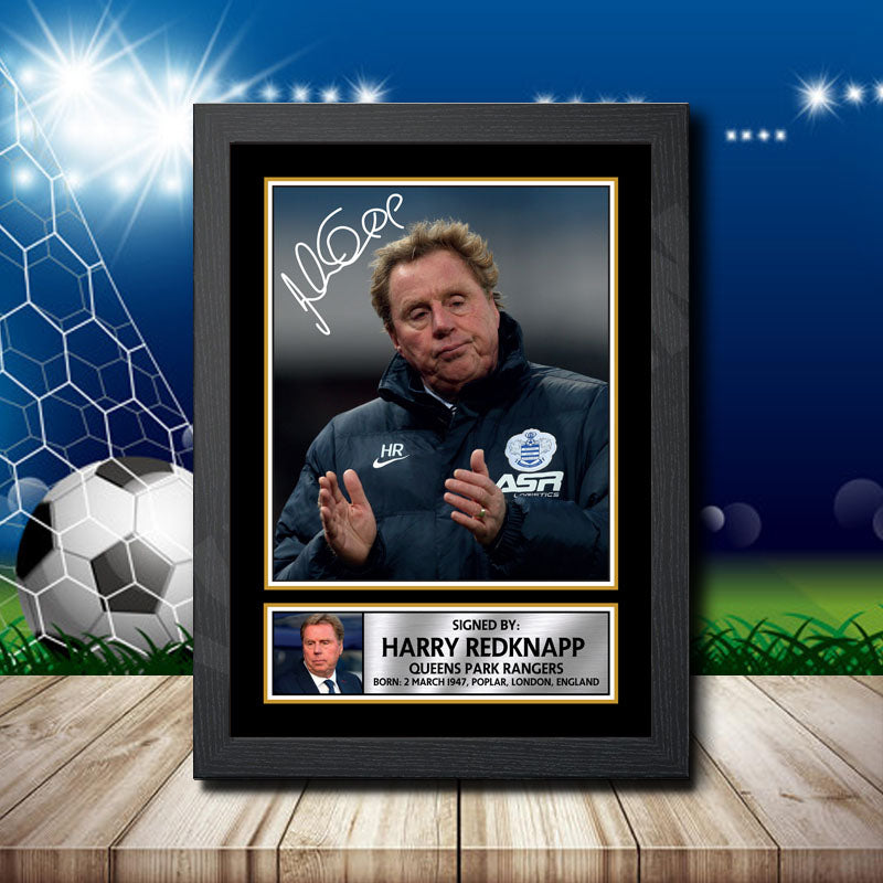 Harry Redknapp 2 Printed Signature Footballers Star Poster Print Framed Wall Art Gift – Harry Redknapp 2 Printed Signature Footballers Star Poster Print