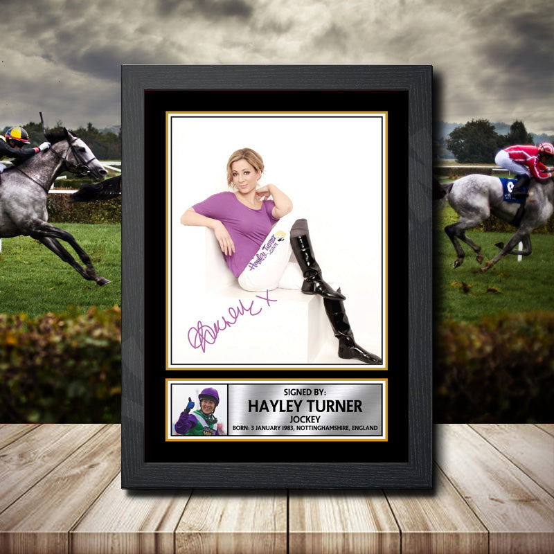 Hayley Turner Printed Signature Horse-Racing Star Poster Print Framed Wall Art Gift – Hayley Turner Printed Signature Horse-Racing Star Poster Print