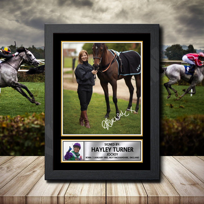Hayley Turner 2 Printed Signature Horse-Racing Star Poster Print Framed Wall Art Gift – Hayley Turner 2 Printed Signature Horse-Racing Star Poster Print