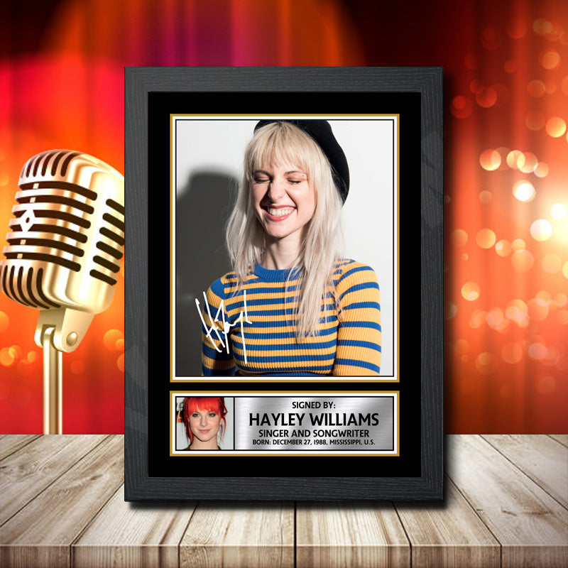 Hayley Williams 2 – Printed Signature Music Star Print – Hayley Williams 2