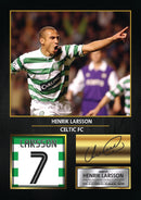 Henrik Larsson Celtic Signed Poster Print – Celtic FC Football Wall Art – Printed Autograph Soccer Memorabilia – Celtic Fan Gift & Bedroom Decor