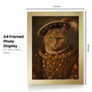 Henry VIII Cat Portrait Poster – Tudor King Cat Wall Art – Funny Royal Cat Painting – Historic Pet Portrait Decor