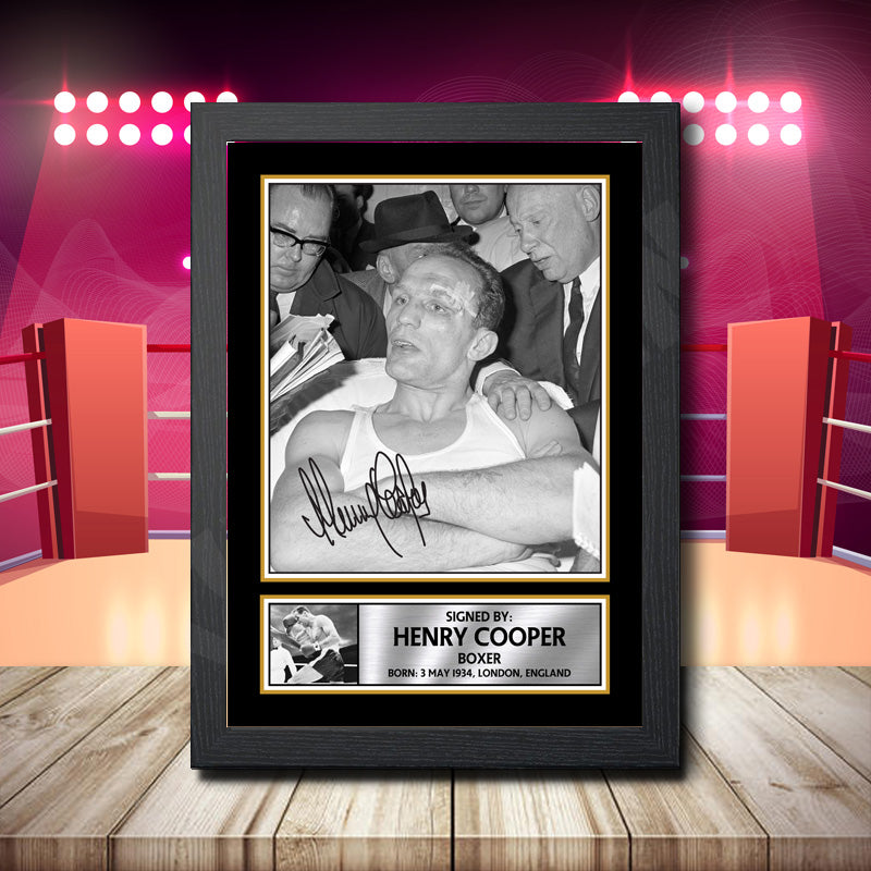 Henry Cooper 2 Printed Signature Boxing Star Poster Print Framed Wall Art Gift – Henry Cooper 2 Printed Signature Boxing Star Poster Print