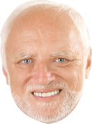 Hide The Pain Harold Face Mask – Viral Meme Mask for Stag Do, Hen Night, Fancy Dress & Costume Parties – Funny Adult Card Mask