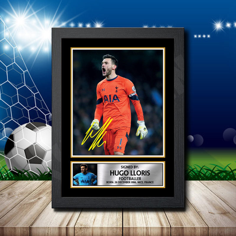 Hugo Lloris 2 Printed Signature Footballers Star Poster Print Framed Wall Art Gift – Hugo Lloris 2 Printed Signature Footballers Star Poster Print