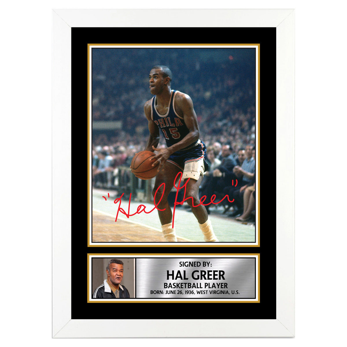 Hal Greer Basketball Player Printed Signature Poster Print Gift