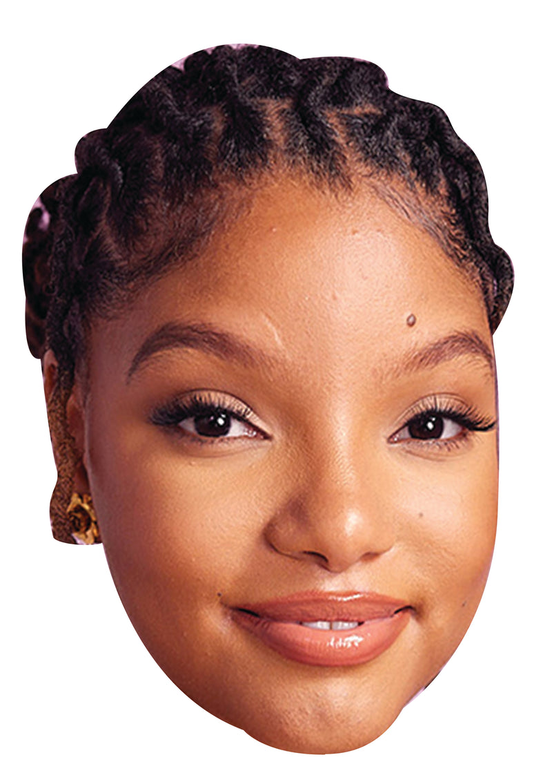 Halle Bailey Celebrity Face Mask Fancy Dress Cardboard Costume Mask