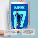 Marek Hamšík Signed Poster Print – Slovakia National Team Legend Tribute Wall Art with Signature & Jersey Number 17 – Midfield Icon Memorabilia for Football Fans & Collectors