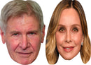 Harrison Ford and Calista Flockhart Celebrity Couple Party Face Mask Pack