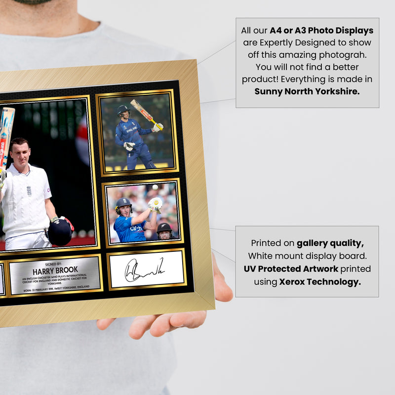 Harry Brook - Signed Autographed Cricket Star Print