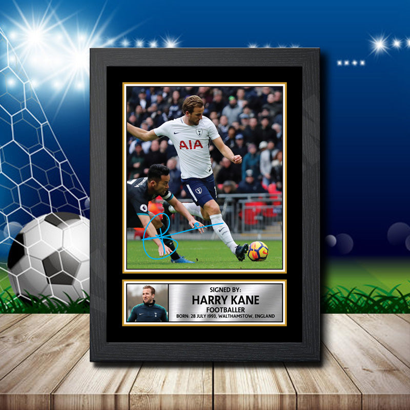 Harry Kane 3 Footballer Printed Signature Poster Print Gift