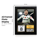 Harry Wilson Printed Signed Poster – Fulham FC & Wales Midfielder Tribute Wall Art with Jersey & Bio Plaque – Premier League Football Memorabilia for Fans & Collectors