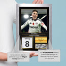 Harry Wilson Printed Signed Poster – Fulham FC & Wales Midfielder Tribute Wall Art with Jersey & Bio Plaque – Premier League Football Memorabilia for Fans & Collectors