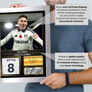 Harry Wilson Printed Signed Poster – Fulham FC & Wales Midfielder Tribute Wall Art with Jersey & Bio Plaque – Premier League Football Memorabilia for Fans & Collectors