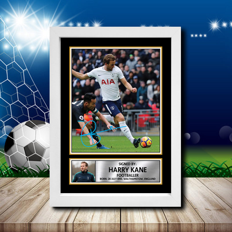 Harry Kane 2 Footballer Printed Signature Poster Print Gift