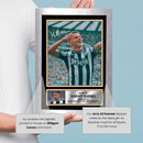 Harvey Barnes Signed Autograph Poster Print – Football Memorabilia Gift
