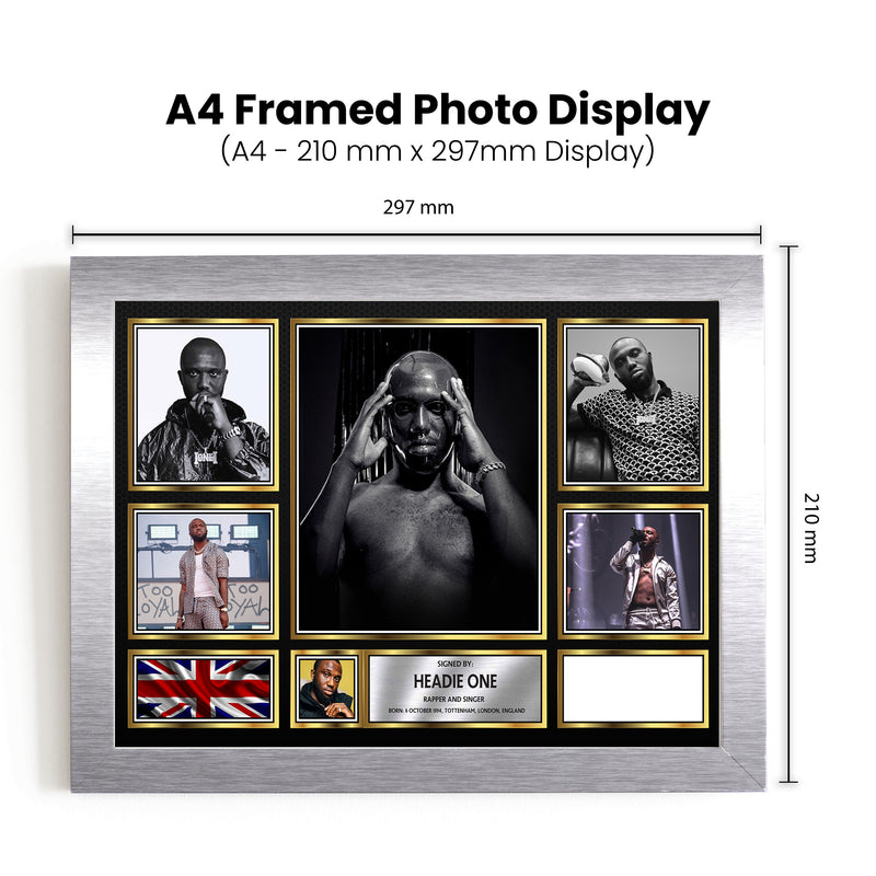 Rappers Headie One Framed Autographed Print - Limited Edition Autograph Fan Gift – Collectible Memorabilia Merchandise