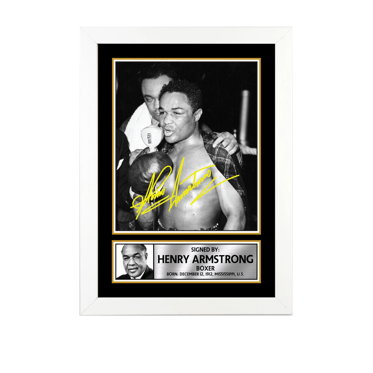 Henry Armstrong M706 Boxing Printed Signature Poster Print Gift
