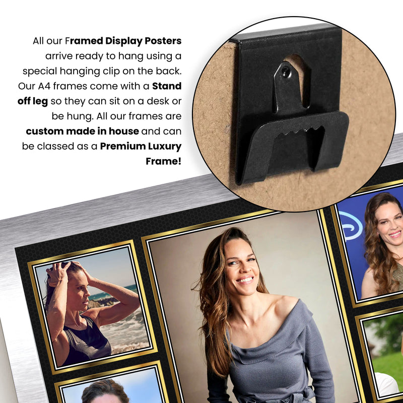 Hilary Swank Actors Framed Autographed Print - Limited Edition Autograph Fan Gift – Collectible Memorabilia Merchandise