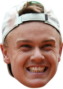 Holger Rune - Tennis Fancy Dress Cardboard Celebrity Party Face Mask