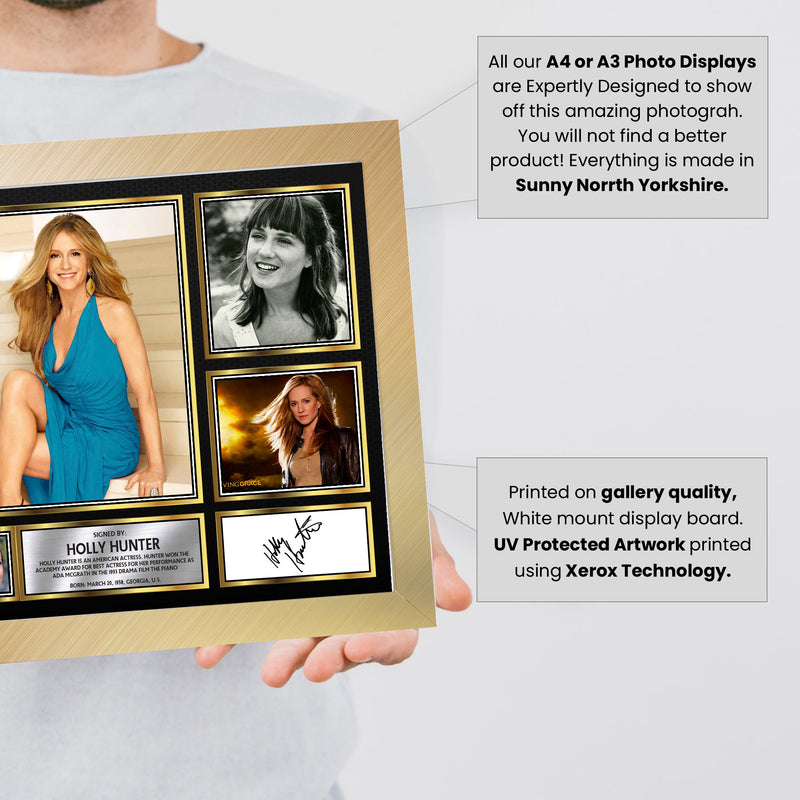 Holly Hunter Actors Framed Autographed Print - Limited Edition Autograph Fan Gift – Collectible Memorabilia Merchandise