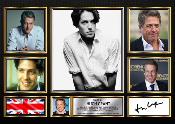 Hugh Grant – Printed Signature Television Star Print – Reproduction Print