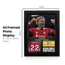 Hugo Ekitiké Signed Football Memorabilia – Framed Autograph Display with Liverpool & France Tribute – Collector’s Gift for Fans
