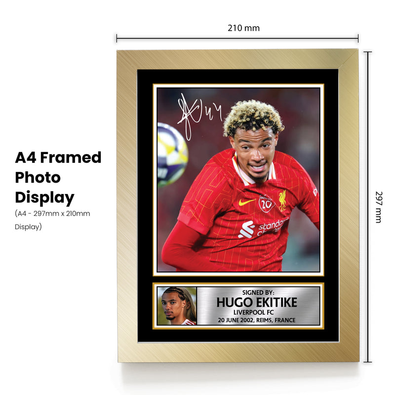 Hugo Ekitike Signed Poster Print – Liverpool FC Football Memorabilia – Wall Art Tribute for Fans & Collectors