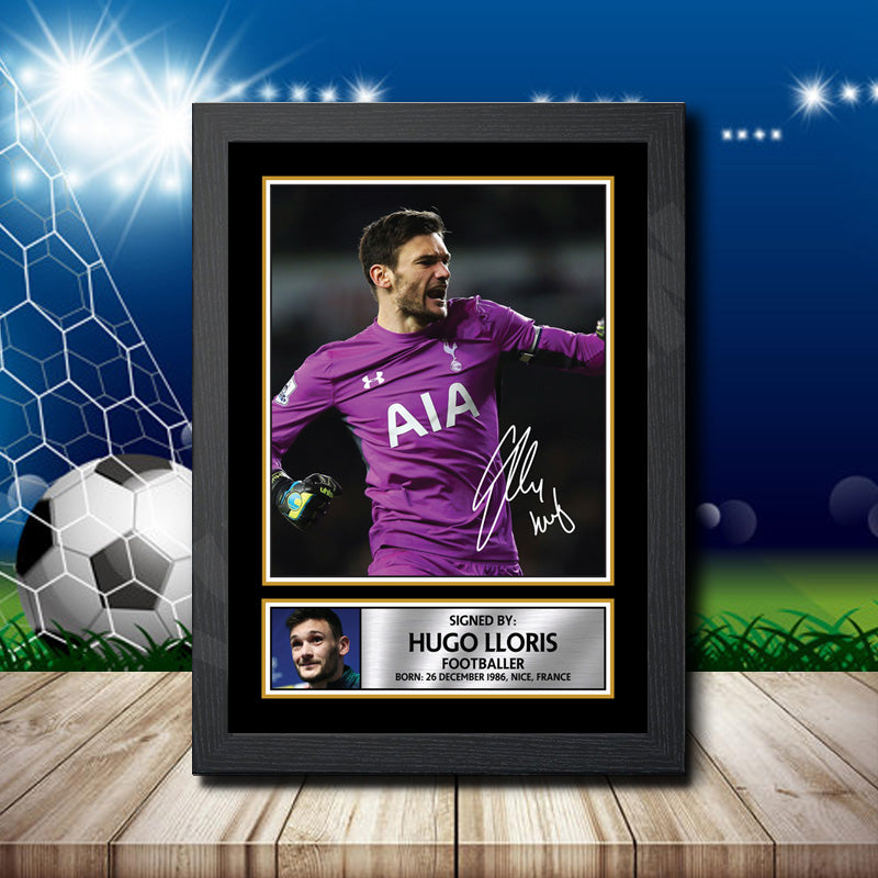 Hugo Lloris 3 Printed Signature Footballers Star Poster Print Framed Wall Art Gift – Hugo Lloris 3 Printed Signature Footballers Star Poster Print