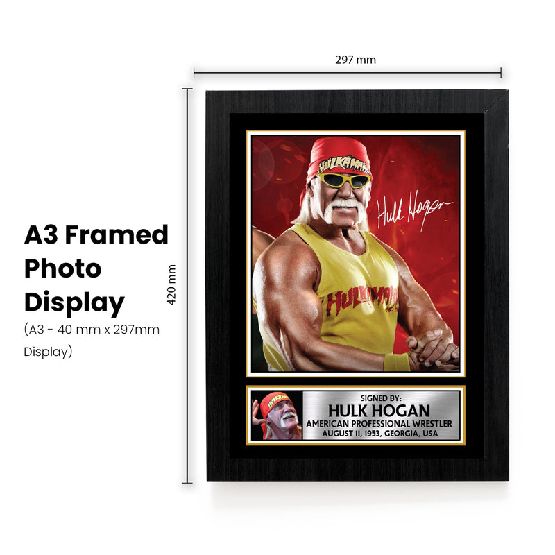 Hulk Hogan Signed Poster Print – WWE Wrestling Legend Memorabilia – Wall Art Tribute for Fans & Collectors