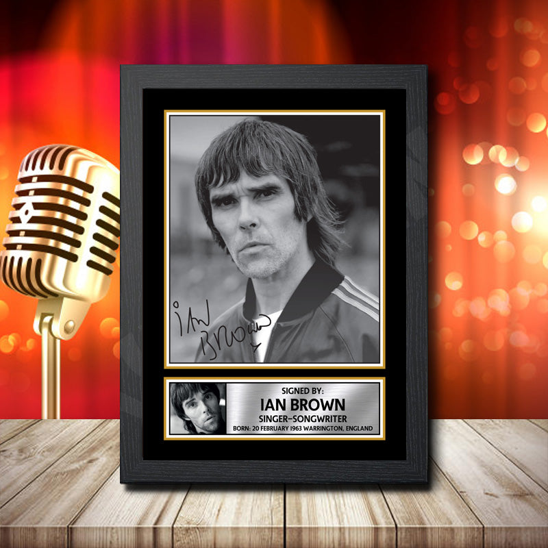 Ian Brown 1 – Printed Signature Music Star Print – Ian Brown 1