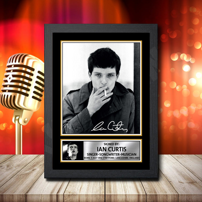 Ian Curtis 2 – Printed Signature Music Star Print – Ian Curtis 2
