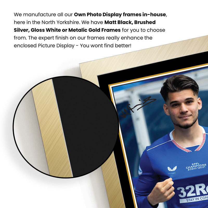 Ianis Hagi Rangers FC Signed Autographed Portrait Poster Print – Football Memorabilia Wall Art – Gift for Rangers Fans & Collectors