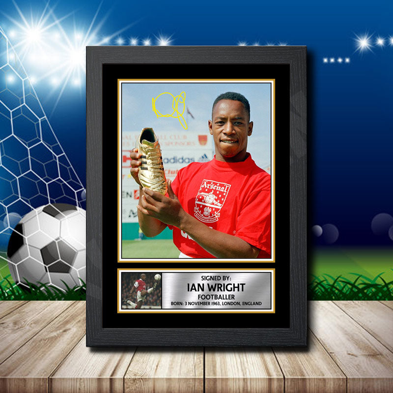 Ian Wright 2 Printed Signature Footballers Star Poster Print Framed Wall Art Gift – Ian Wright 2 Printed Signature Footballers Star Poster Print