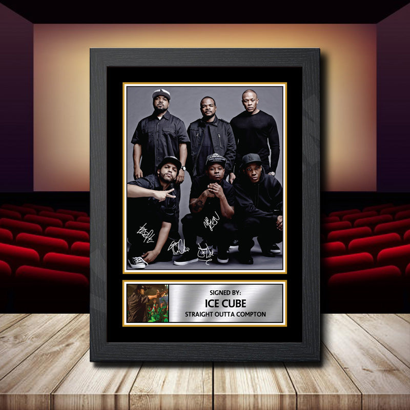 Ice Cube Straight Outta Compton Printed Signature Movie Star Poster Print Framed Wall Art Gift – Ice Cube Straight Outta Compton Printed Signature Movie Star Poster Print
