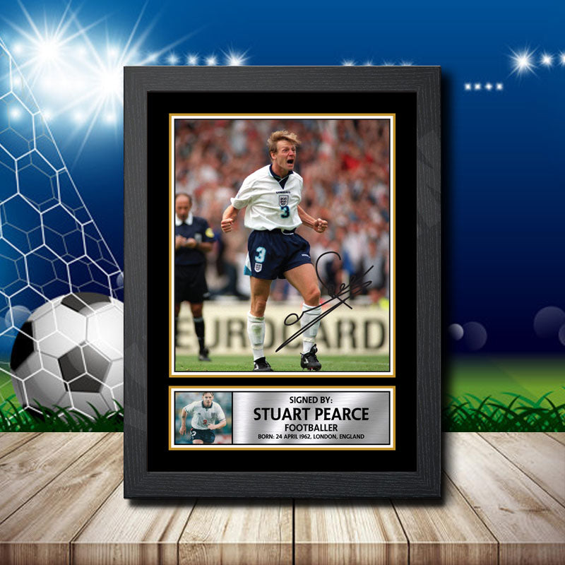 Iconic Stuart Pearce Printed Signature Footballers Star Poster Print Framed Wall Art Gift – Iconic Stuart Pearce Printed Signature Footballers Star Poster Print