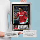 Igor Jesus Printed Autograph Poster – Nottingham Forest & Brazil Football Star Wall Art – Soccer Player Memorabilia Poster Print