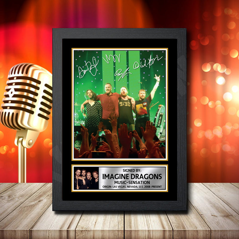 Imagine Dragons 1 – Printed Signature Music Star Print – Imagine Dragons 1