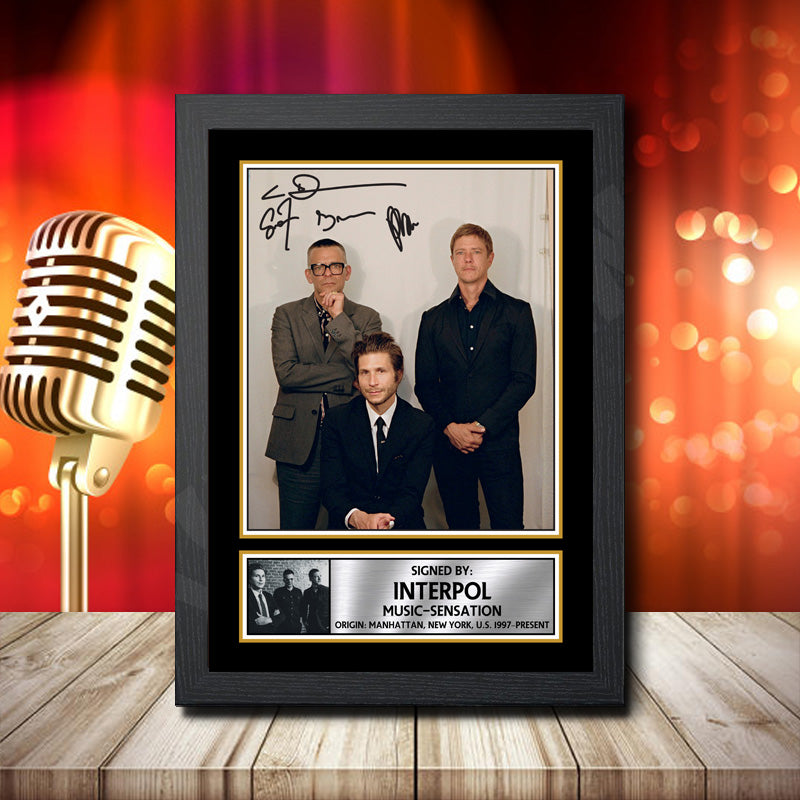 Interpol 2 – Printed Signature Music Star Print – Interpol 2