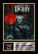 IT Welcome to Derry Printed Autograph Poster – Bill Skarsgård Pennywise Horror Wall Art – Stephen King Movie & TV Memorabilia Poster Print