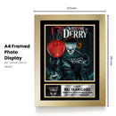 IT Welcome to Derry Printed Autograph Poster – Bill Skarsgård Pennywise Horror Wall Art – Stephen King Movie & TV Memorabilia Poster Print