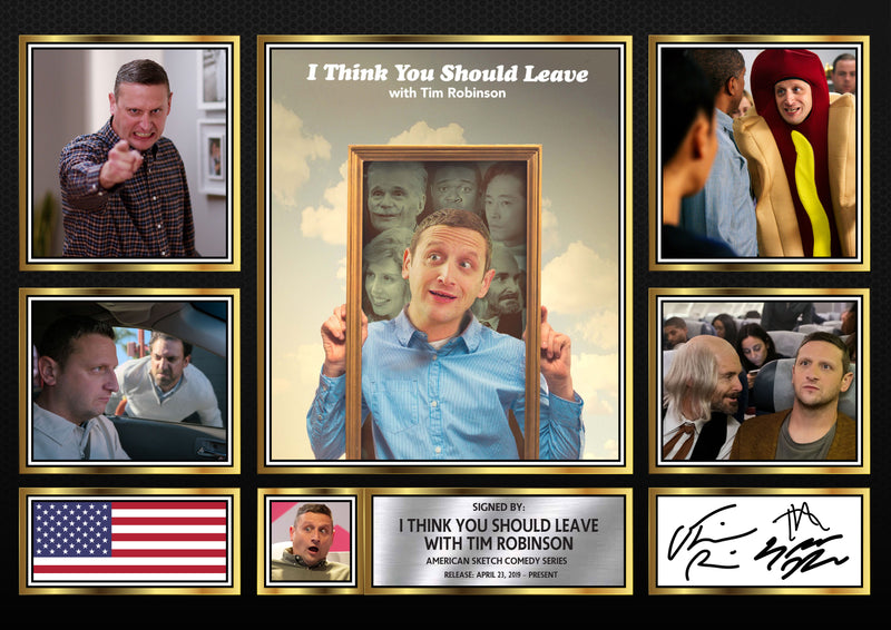 I Think You Should Leave Netflix Shows Framed Autographed Print - Limited Edition Autograph Fan Gift – Collectible Memorabilia Merchandise