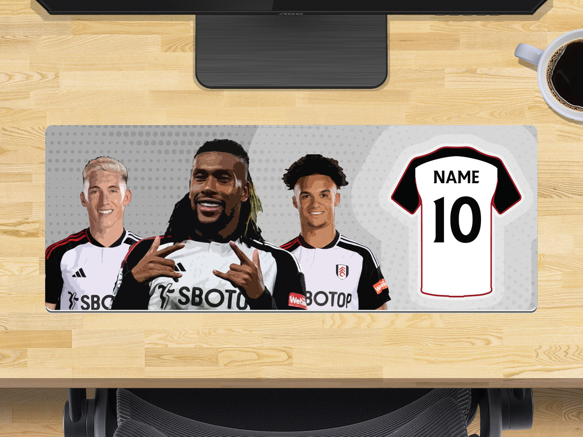 Personalised Fulham Extra Large Mouse Mat (800mm x 300mm) - IWOBI, WILSON, ROBINSON – Personalised Fulham Extra Large Mouse Mat 800mm X 300mm - Iwobi, Wilson